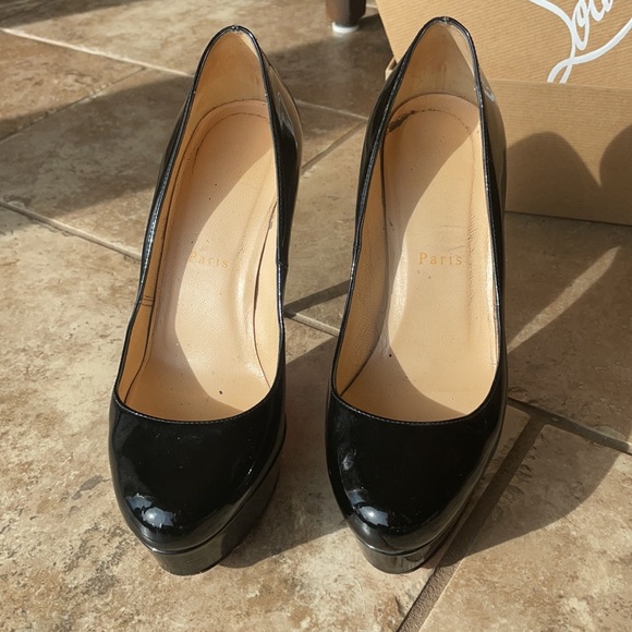 Christian Louboutin Red Bottom Heels platform black patent leather in box - Picture 4 of 9